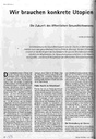 Wir brauchen konkrete Utopien Die Zukunft des öffentlichen Gesundheitswesens