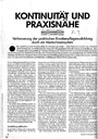 Kontinuität und Praxisnähe Verbesserung der praktischen Krankenpflegeausbildung durch ein MentorInnensystem