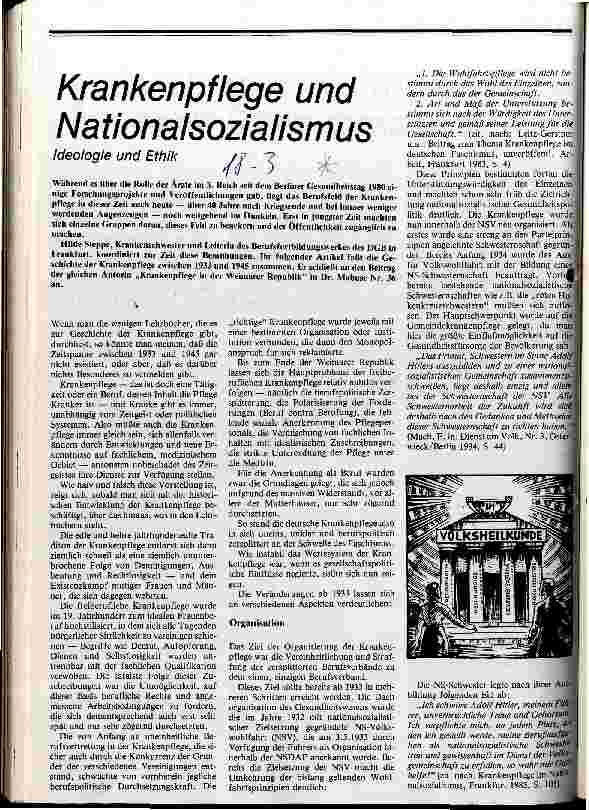 [doc_14027] Krankenpflege und Nationalsozialismus