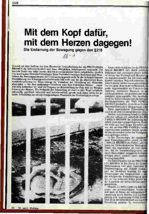 Mit dem Kopf dafür, mit dem Herz dagegen!