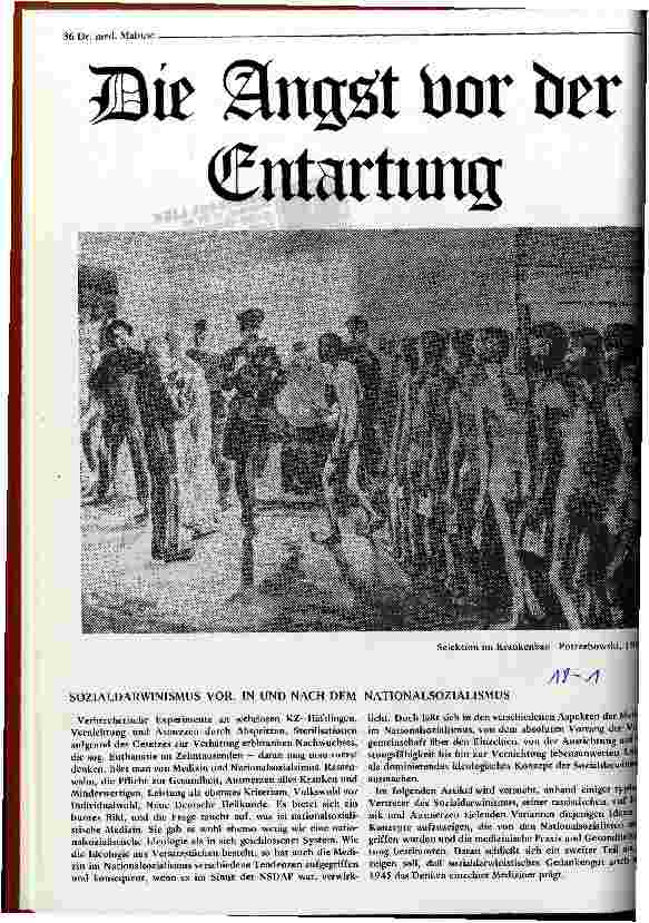 Die Angst vor der Entartung