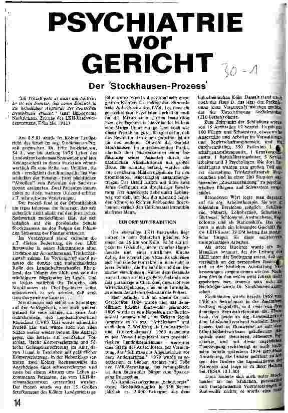 Psychiatrie vor Gericht