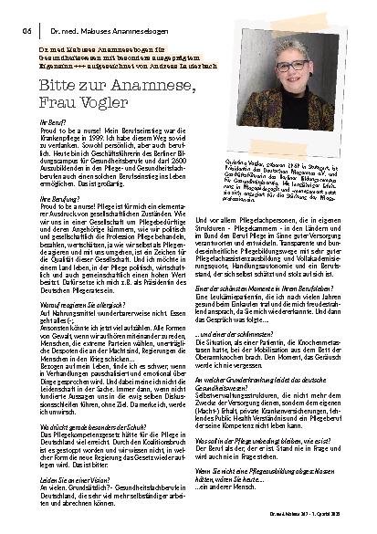 [doc_325163] Bitte zur Anamnese Frau Vogler.
