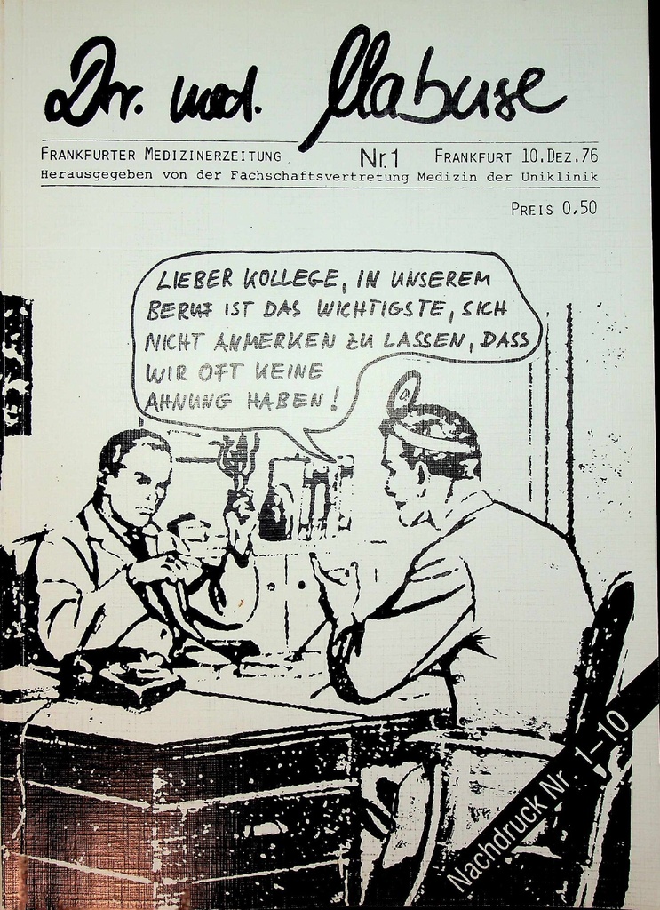 [doc_772871] Dr. med. Mabuse Heft 1-1976 – Zeitschrift für alle Gesundheitsberufe
