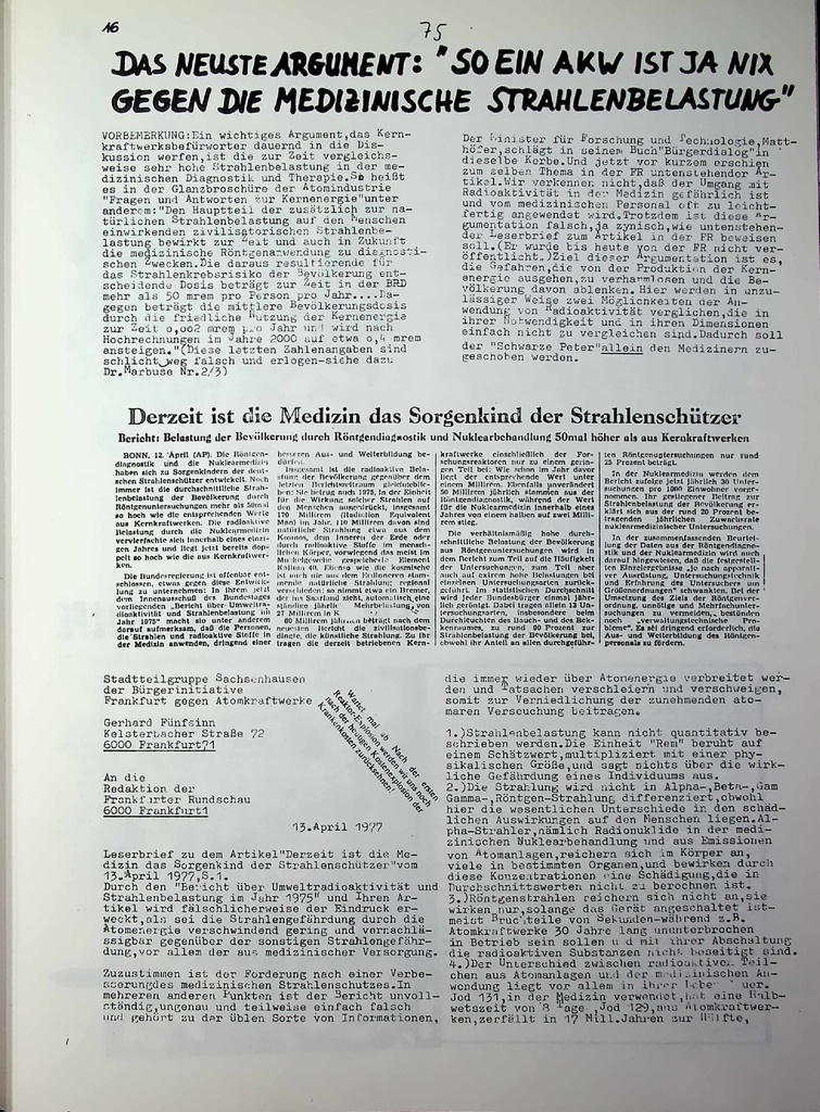 [doc_772890] Derzeit ist die Medizin das Sorgenkind der Strahlenschützer – Zeitschrift für alle Gesundheitsberufe