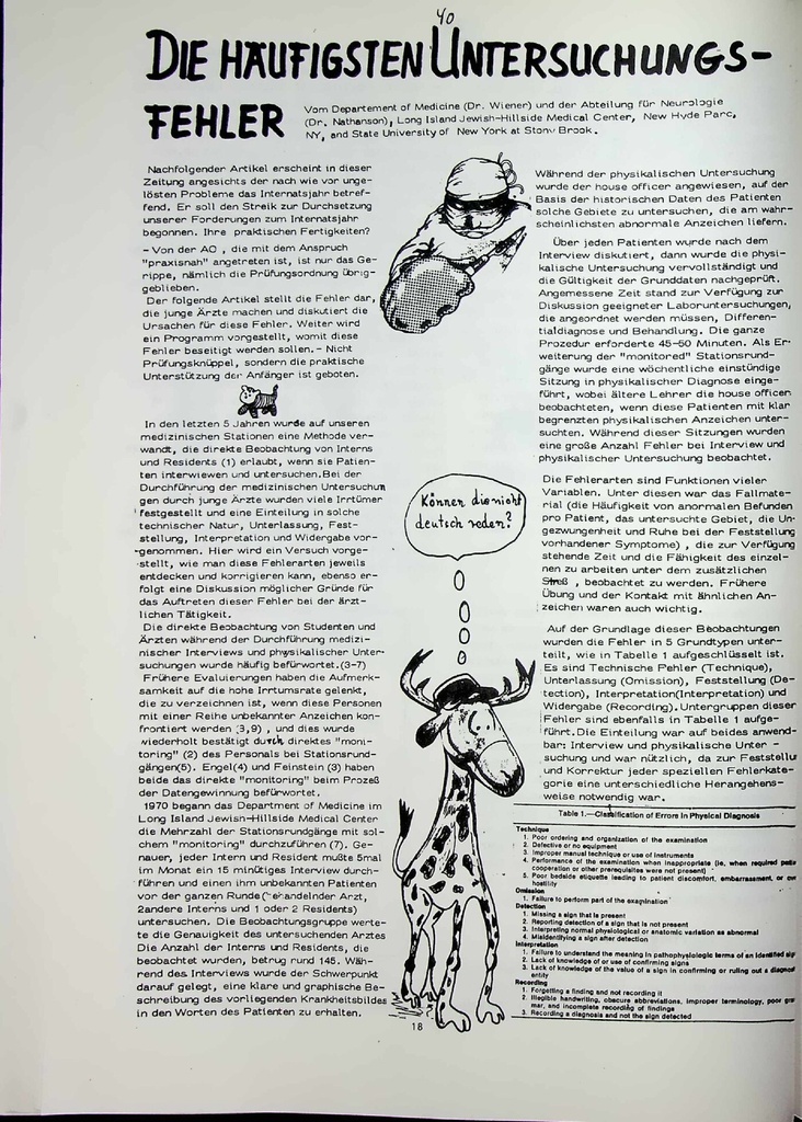 [doc_772879] Die häufigsten Untersuchungsfehler – Zeitschrift für alle Gesundheitsberufe