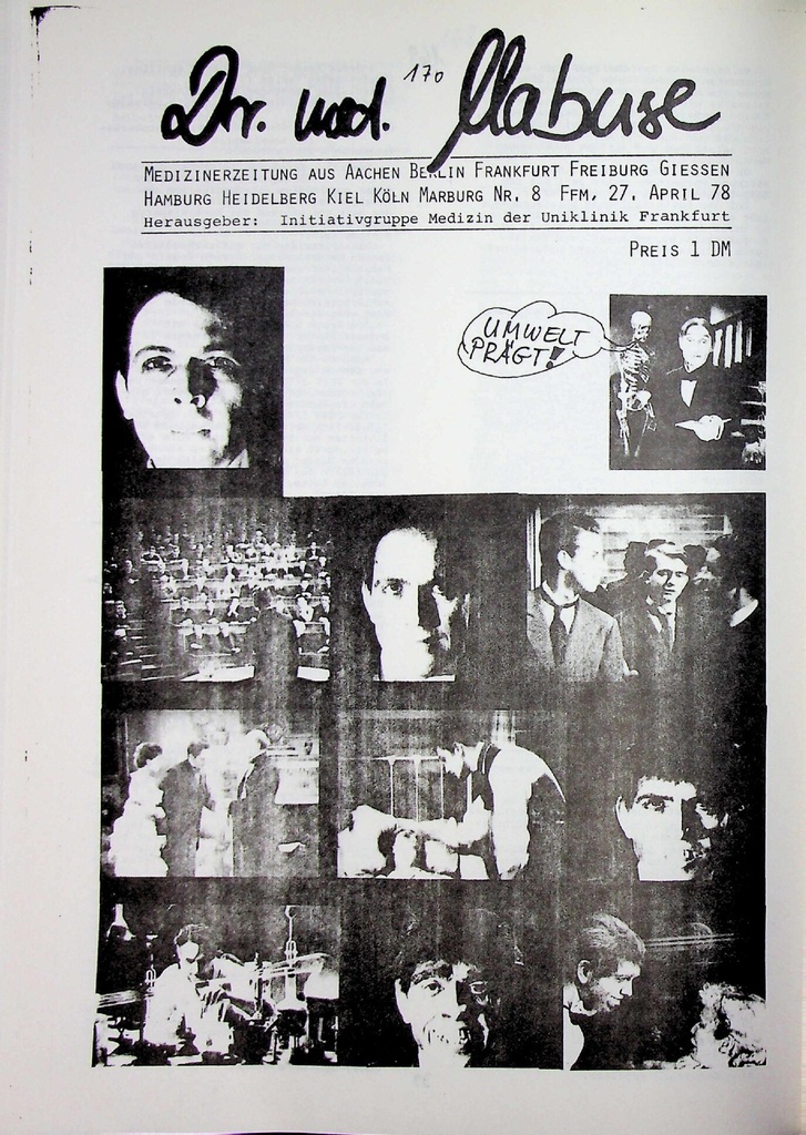 [doc_772974] Dr. med. Mabuse Heft Nr. 8-1978 – Zeitschrift für alle Gesundheitsberufe