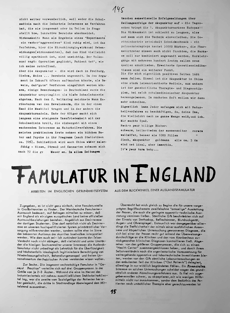 [doc_772950] Famulatur in England – Zeitschrift für alle Gesundheitsberufe
