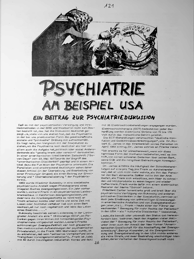 Psychiatrie am Beispiel USA – Zeitschrift für alle Gesundheitsberufe