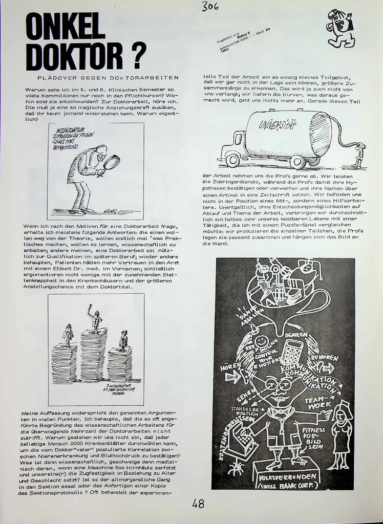 [doc_773006] Onkel Doktor? Plädoyer gegen Doktorarbeiten – Zeitschrift für alle Gesundheitsberufe