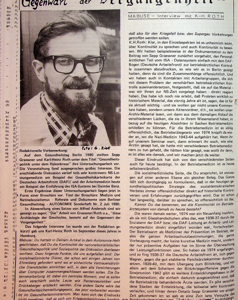 [doc_775399] Gegenwart der Vergangenheit – Zeitschrift für alle Gesundheitsberufe