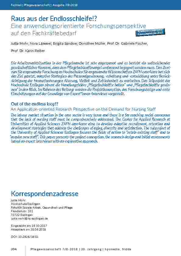 Raus aus der Endlosschleife!? Eine anwendungsorientierte Forschungsperspektive auf den Fachkräftebedarf