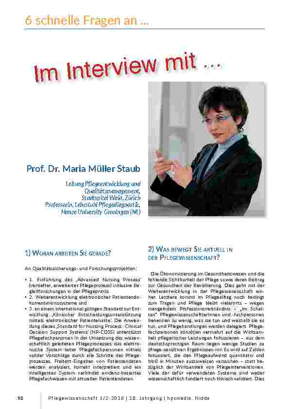 6 schnelle Fragen an. ..