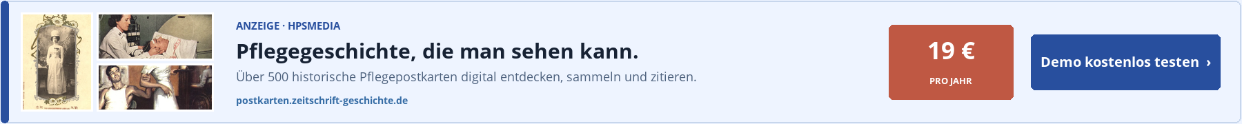 Pflegegeschichte, die man sehen kann